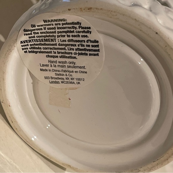 Harry Slatkin Snowflake Ceramic Wax or Oil Warmer Bath & Body Works - Picture 5 of 7